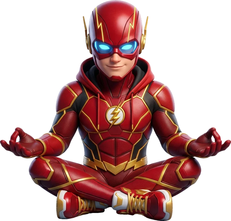 Flash, the WP-Flash mascot, sitting calmly
